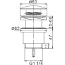 Донный клапан для раковины с переливом и без FRAP F62